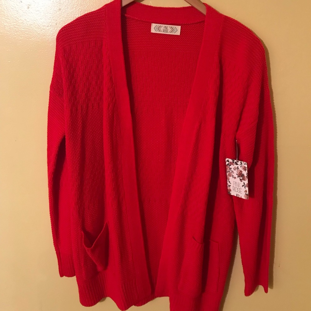 Strawberry Red Cardigan